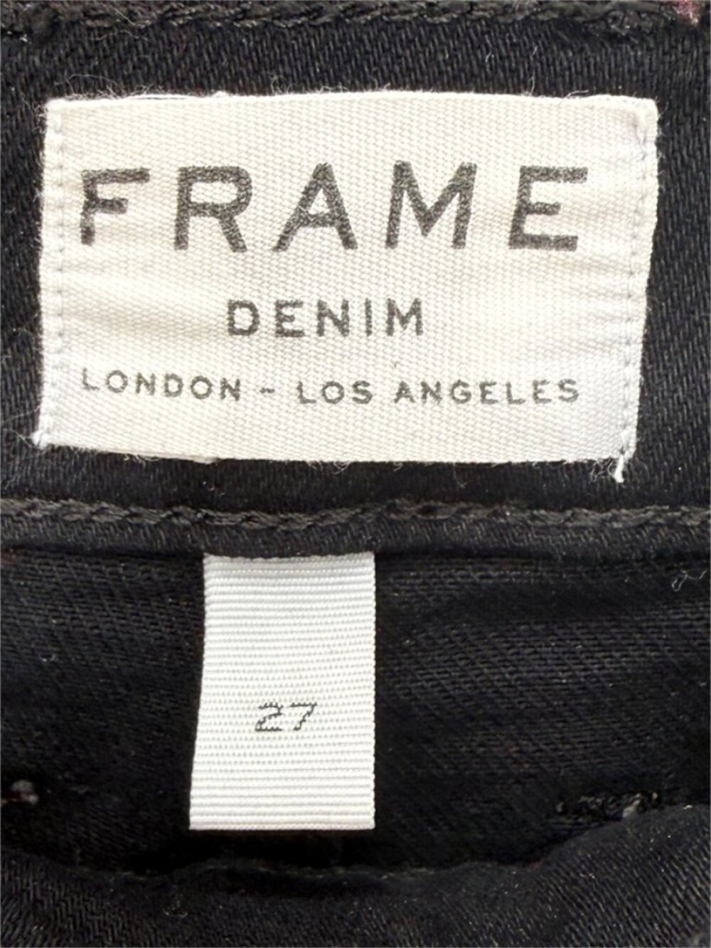 The Frame Le Palazzo High Rise Wide Leg Darkest Black (Film Noir) Jeans 27 - Picture 6 of 11